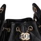 Chanel 25 Mini Black Grained Calfskin with Gold-Tone Hardware