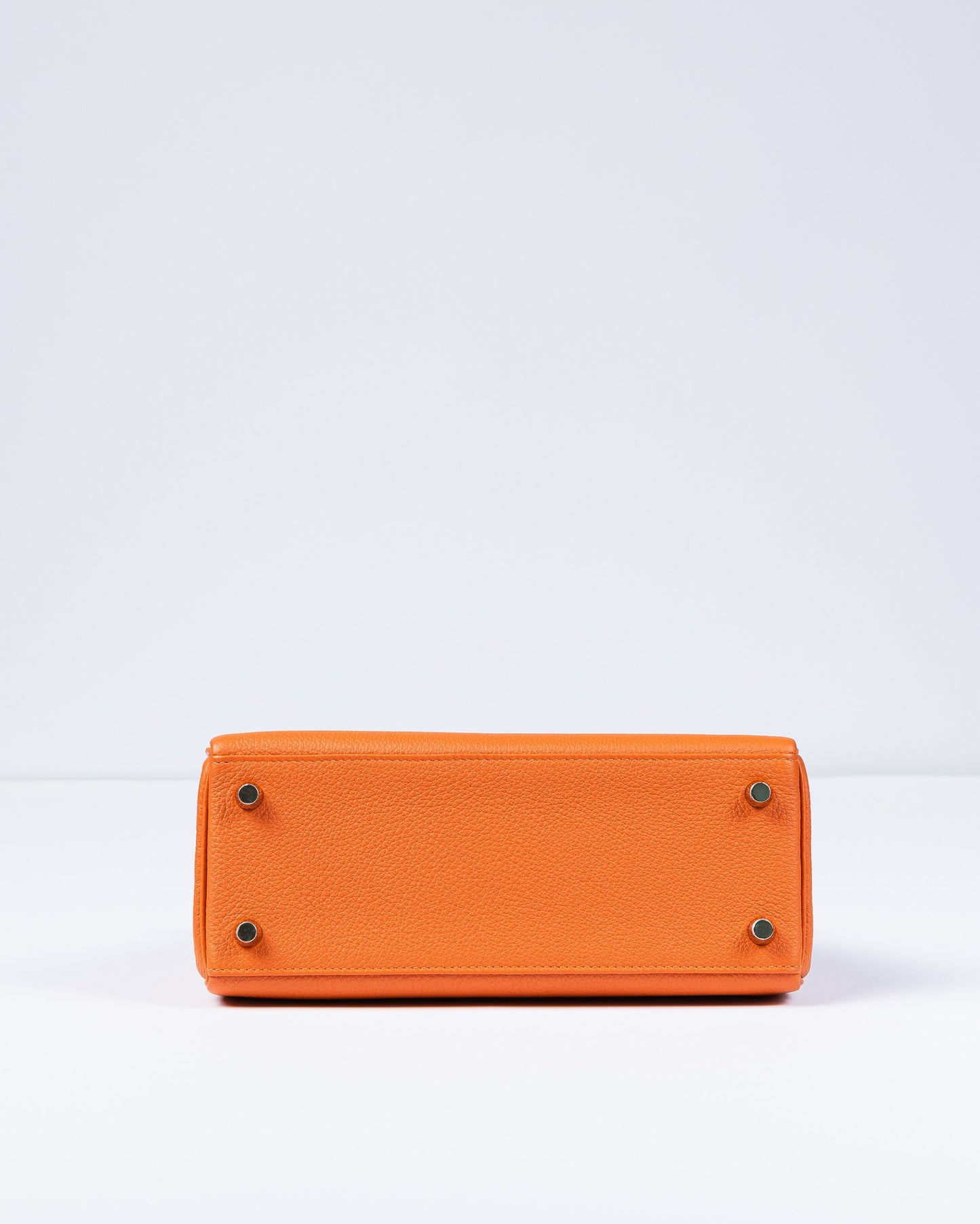 Kelly 25 Orange in Togo Leather with Gold Hardware