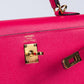 Kelly 25 Sellier Rose Extreme in Epsom leather with Gold Hardware