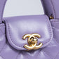 Chanel Kelly Bag Shiny Aged Calfskin & Gold-Tone Metal in Lavender Micro size