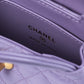 Chanel Kelly Bag Shiny Aged Calfskin & Gold-Tone Metal in Lavender Micro size