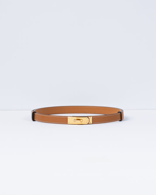 Kelly Belt Gold in Epsom leather with Gold Hardware