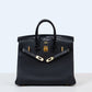 Birkin 25 Black in Togo Leather and Matte Alligator Touch with Gold Hardware