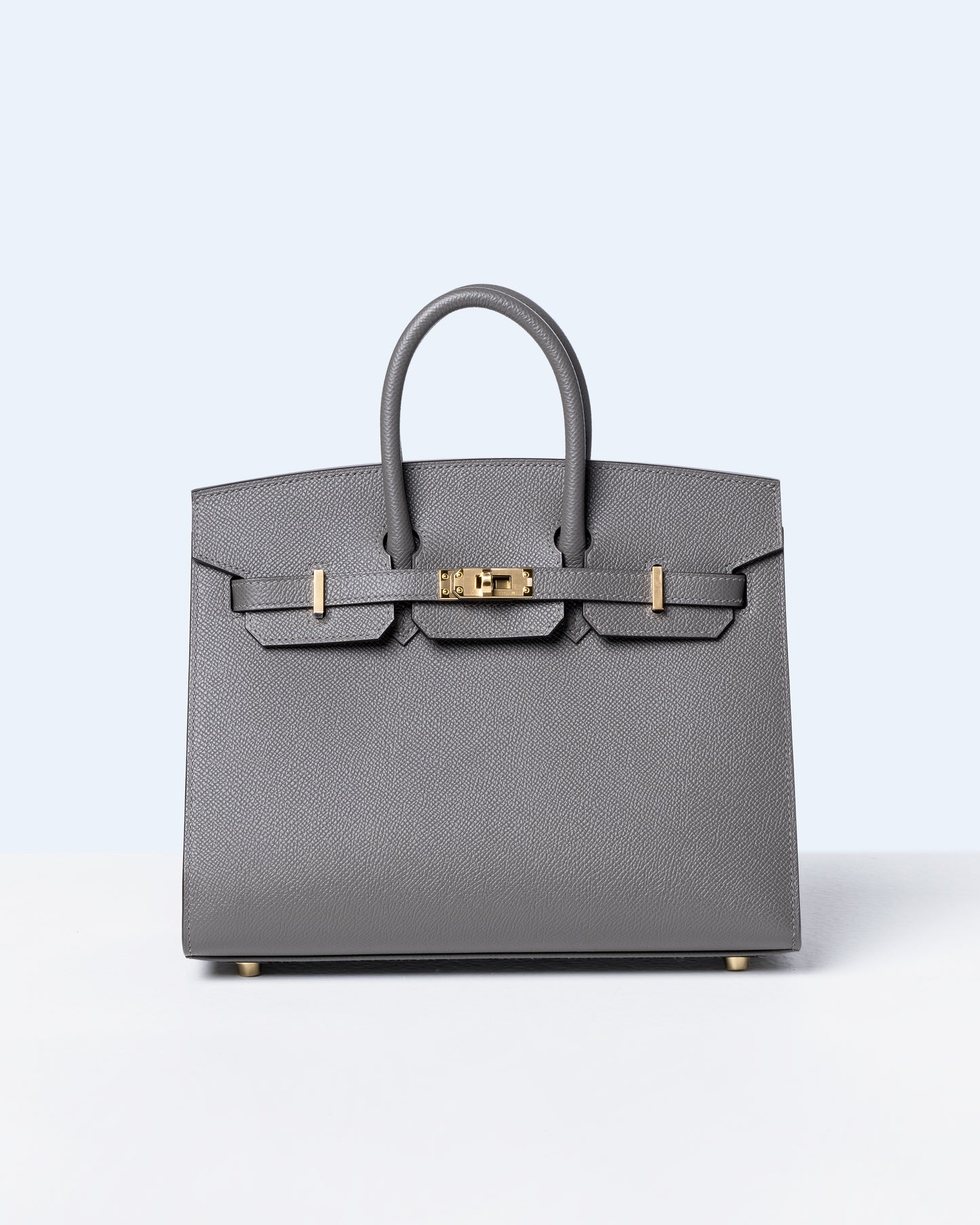 Birkin 25 Sellier Gris Meyer in Epsom Leather with Gold Hardware