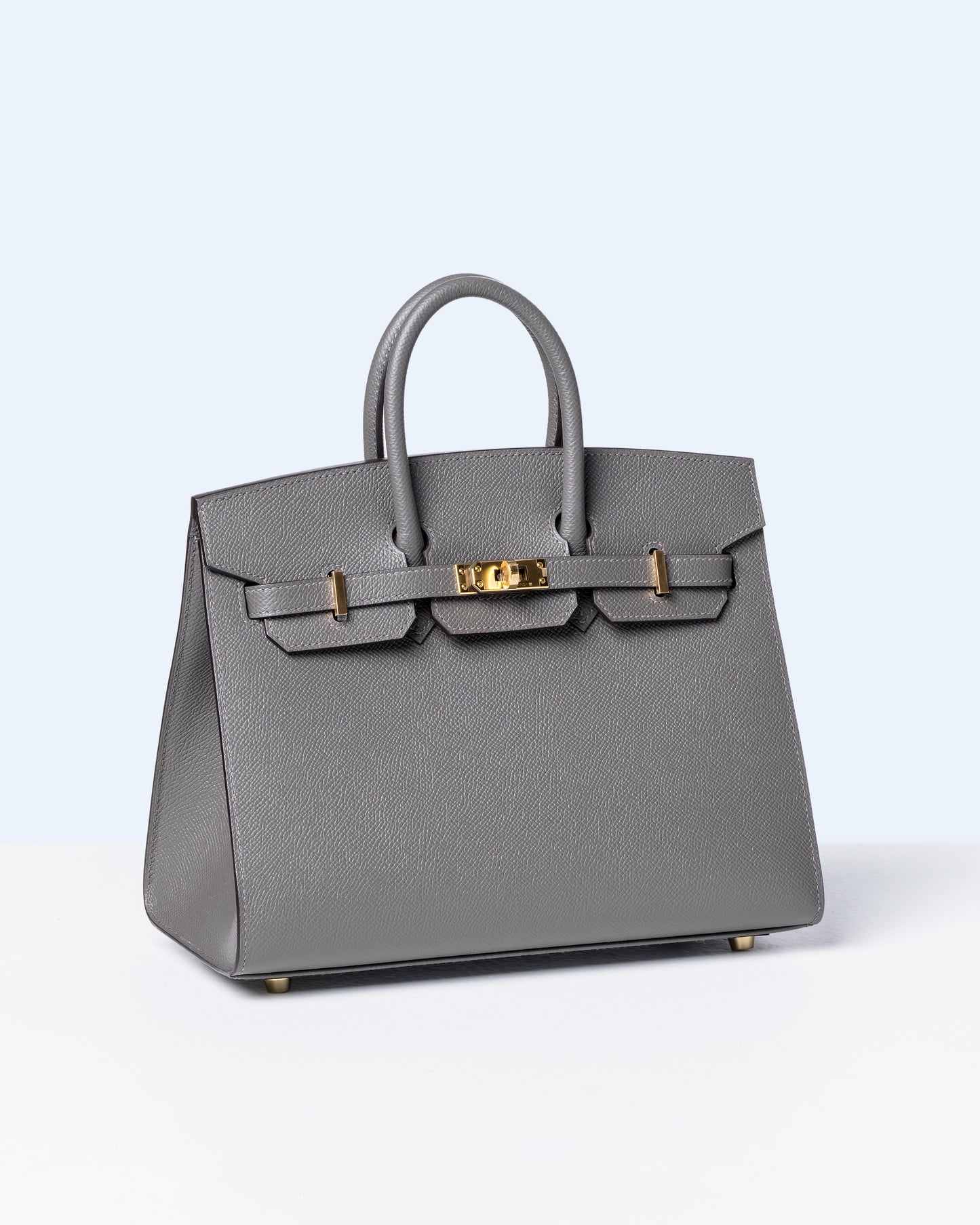 Birkin 25 Sellier Gris Meyer in Epsom Leather with Gold Hardware