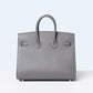 Birkin 25 Sellier Gris Meyer in Epsom Leather with Gold Hardware
