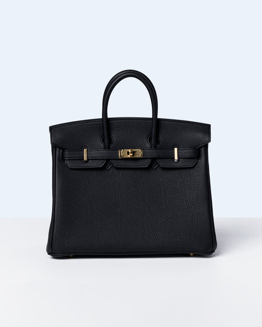 Birkin 25 Black in Togo Leather with Gold Hardware