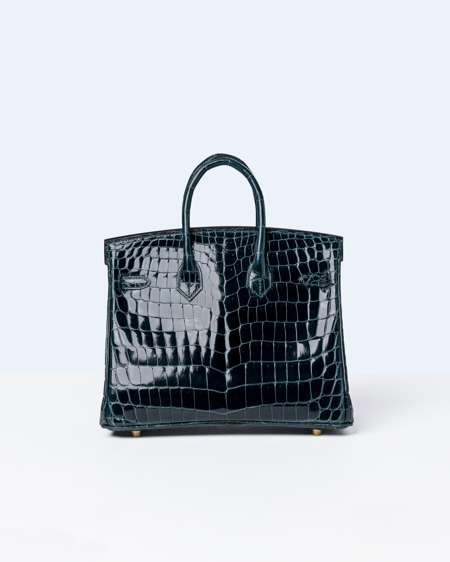 Birkin 25 Vert Cypress in Niloticus Crocodile with Gold Hardware