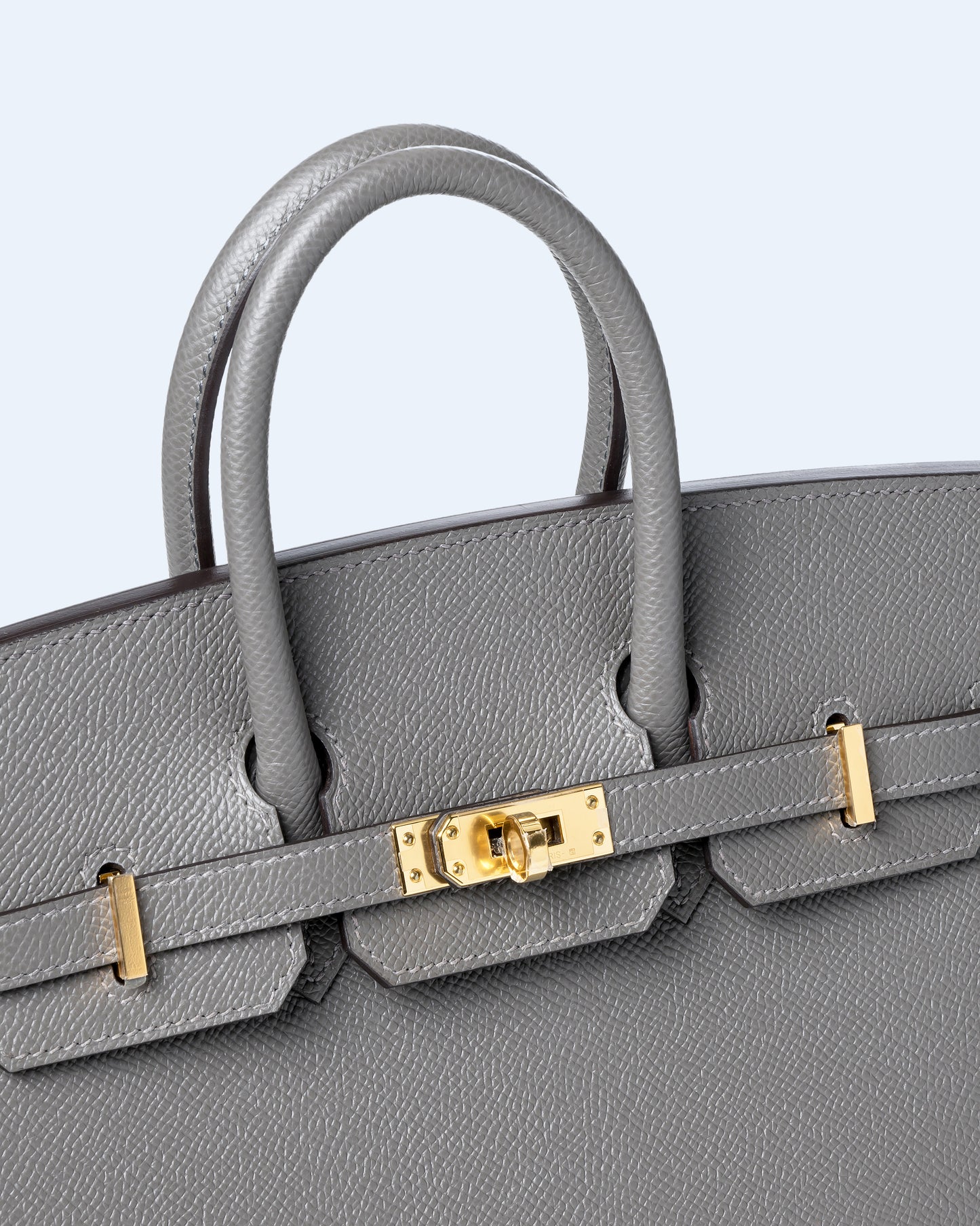 Birkin 25 Sellier Gris Meyer in Epsom Leather with Gold Hardware