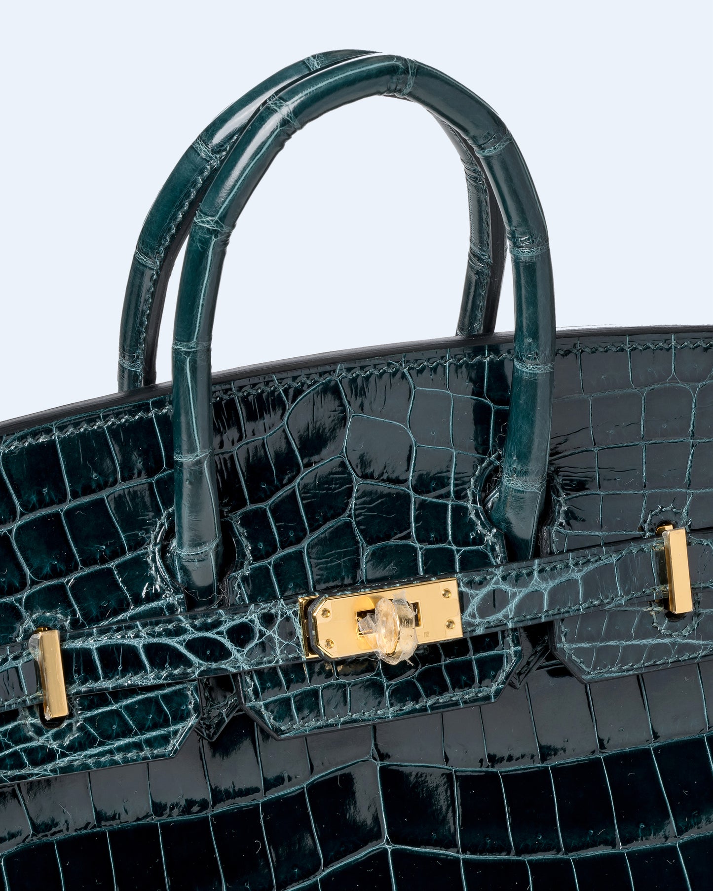 Birkin 25 Vert Cypress in Niloticus Crocodile with Gold Hardware