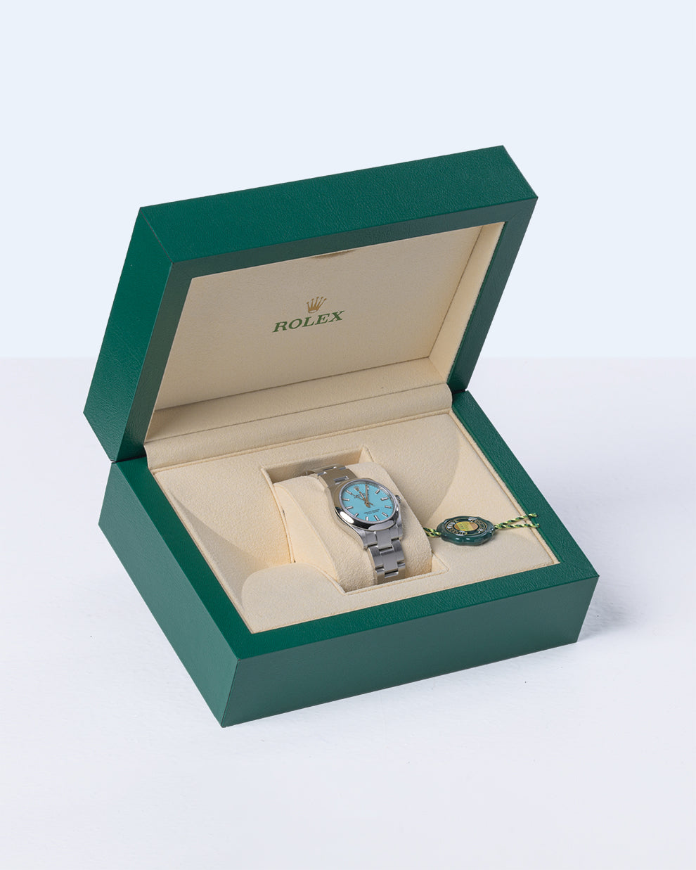 Rolex Oyster Perpetual 31mm Turquoise Tiffany in Blue Dial