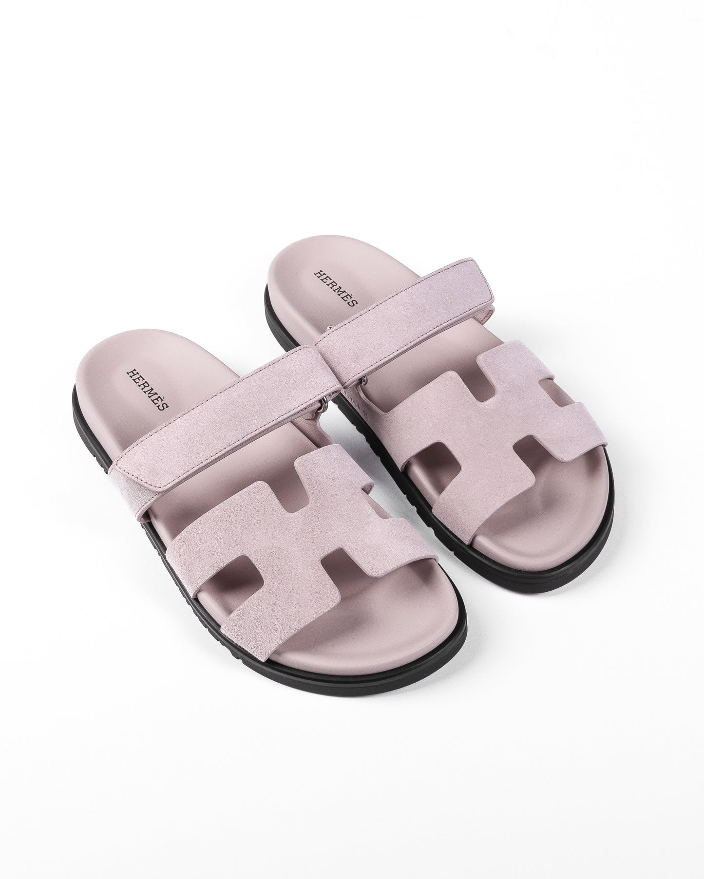 Chypre Sandal Rose Porcelaine in Suede leather