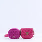 Chanel Magenta Quilted Leather and Wool Mini Waist and Coin Purse Bag