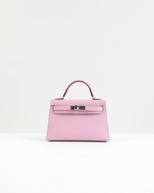 Kelly 20 Sellier Mauve Sylvestre in Epsom Leather with Palladium Hardware