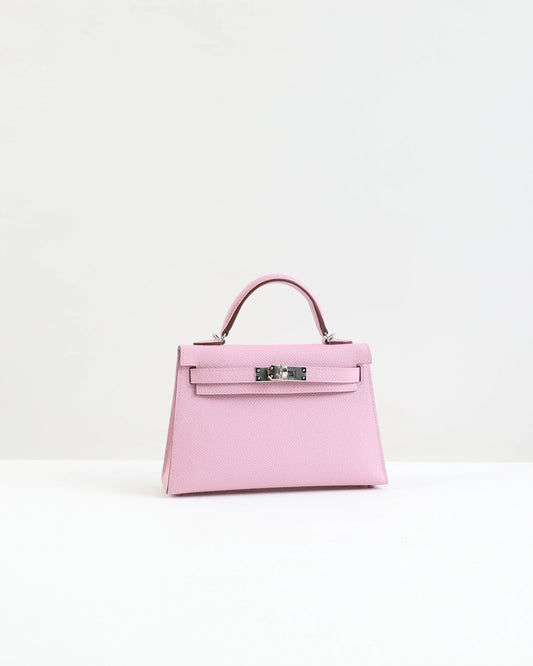 Kelly 20 Sellier Mauve Sylvestre in Epsom Leather with Palladium Hardware
