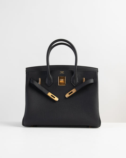 Birkin 30 Black in Togo Leather with Gold Hardware