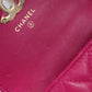 Chanel Magenta Quilted Leather and Wool Mini Waist and Coin Purse Bag