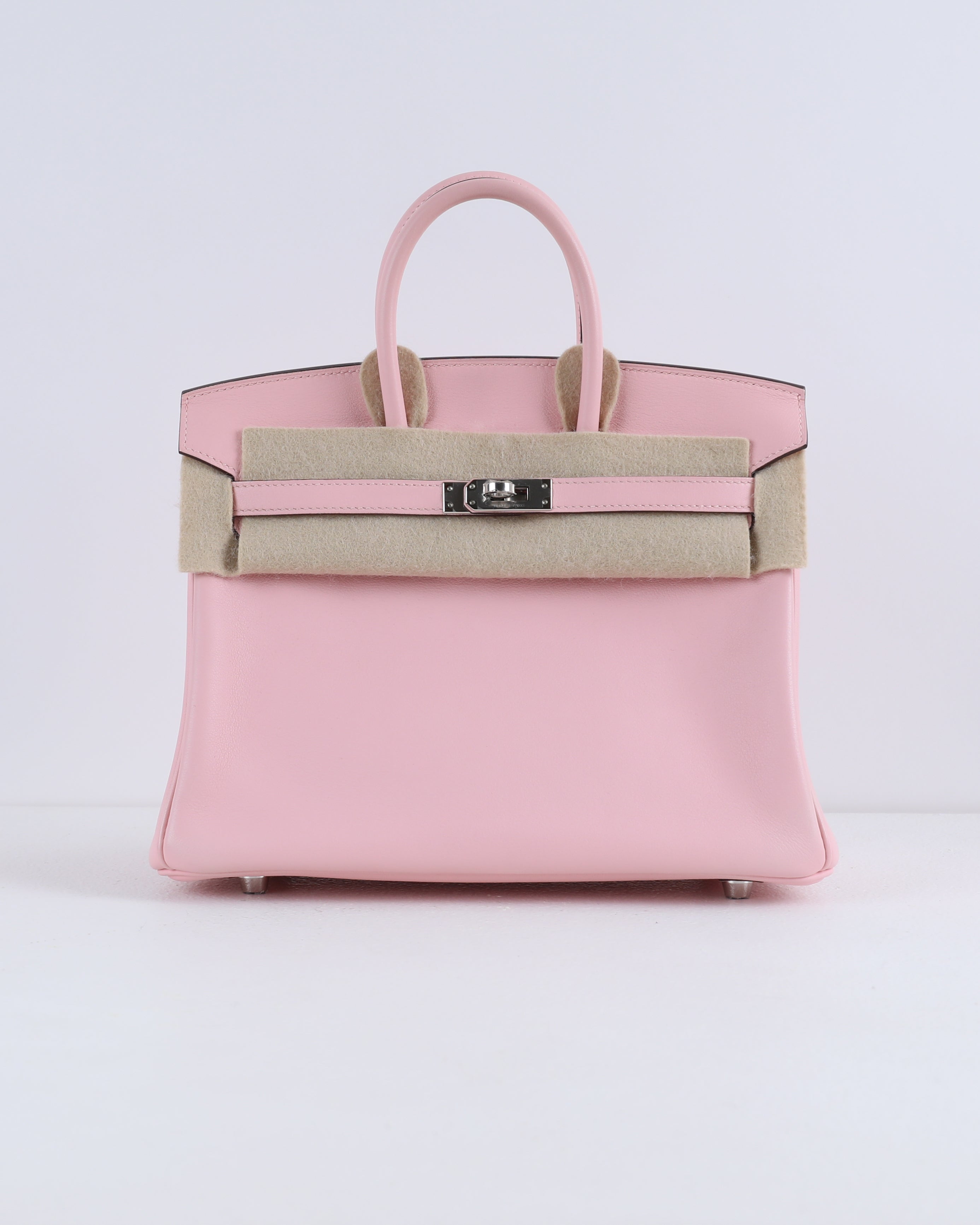 Birkin 25 Rose Sakura in Swift Leather with Palladium Hardware Diamonds in Dubai