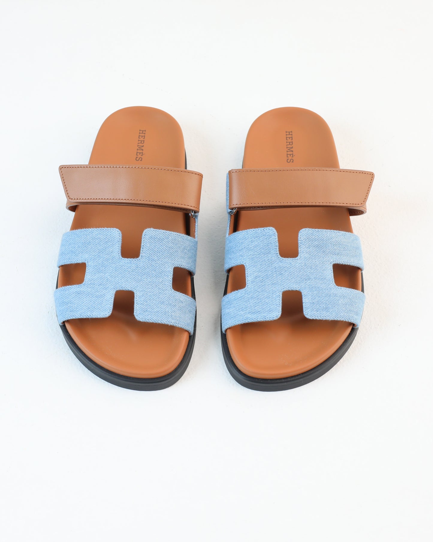 Chypre Sandal in Bleu Clair / Naturel