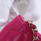 Chanel Magenta Quilted Leather and Wool Mini Waist and Coin Purse Bag