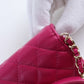 Chanel Magenta Quilted Leather and Wool Mini Waist and Coin Purse Bag