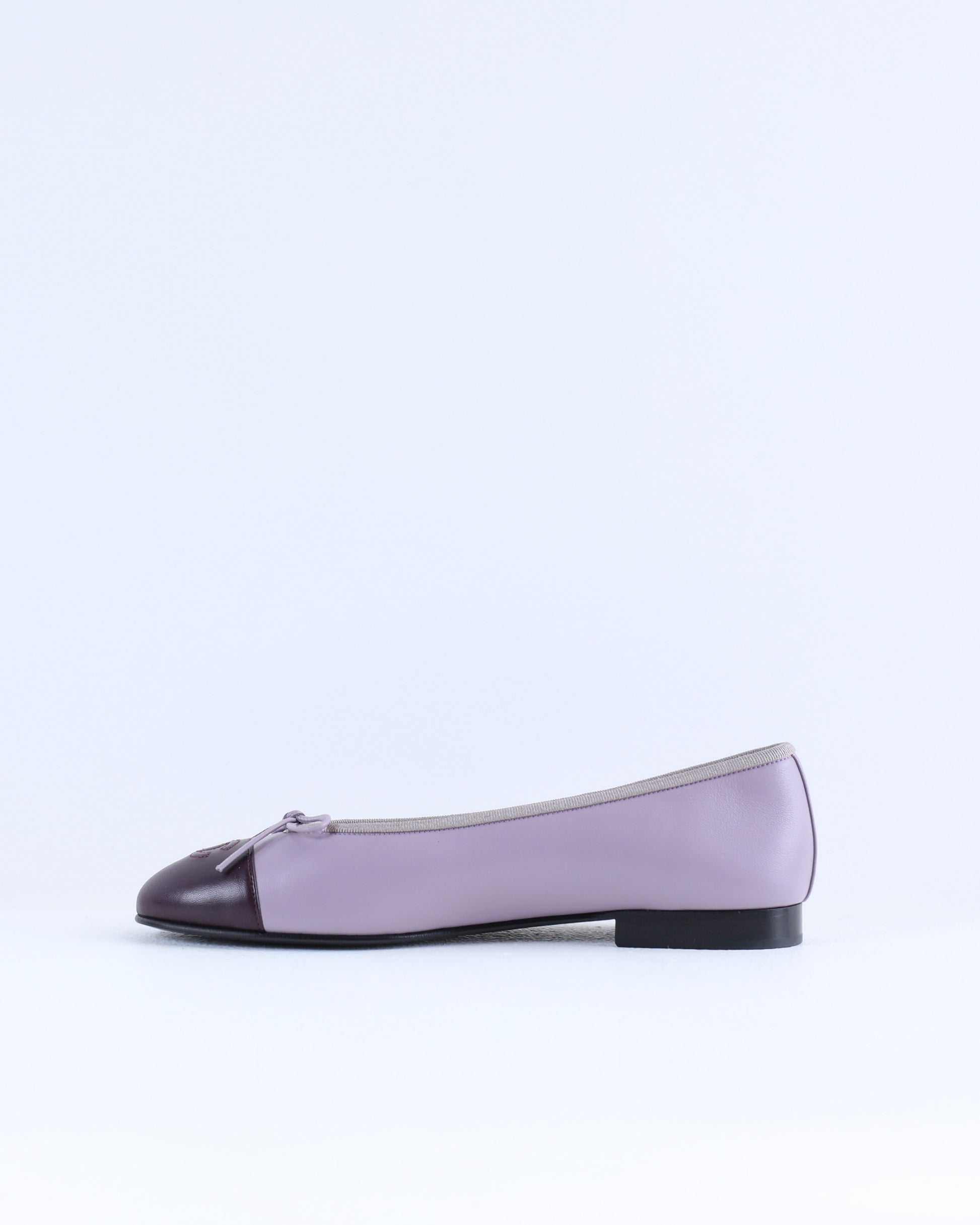 Chanel Ballerina Flats in Purple and Black - Main Image