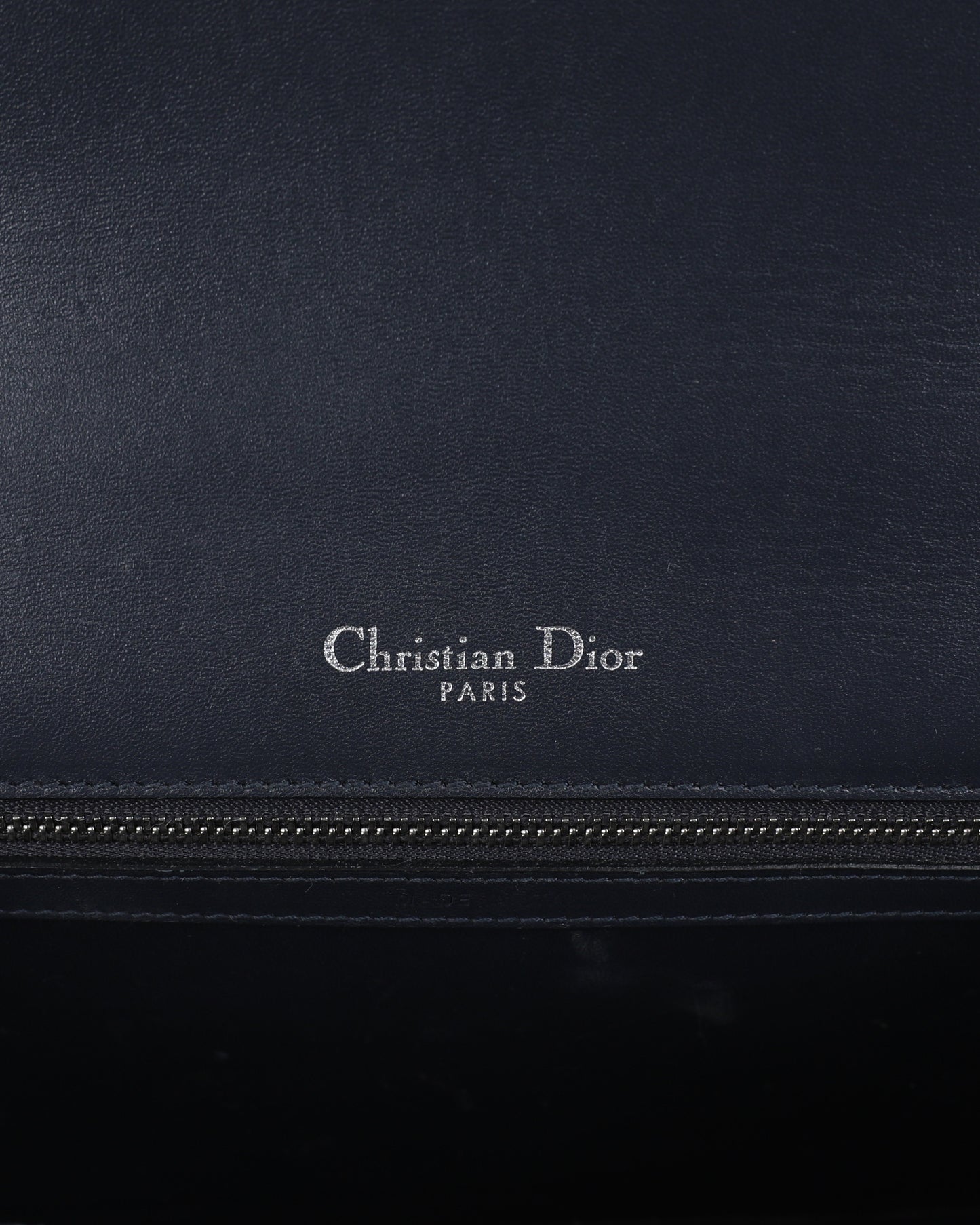 Dior Silver Medium Cannage Patent Leather Diorama Wallet On Chain