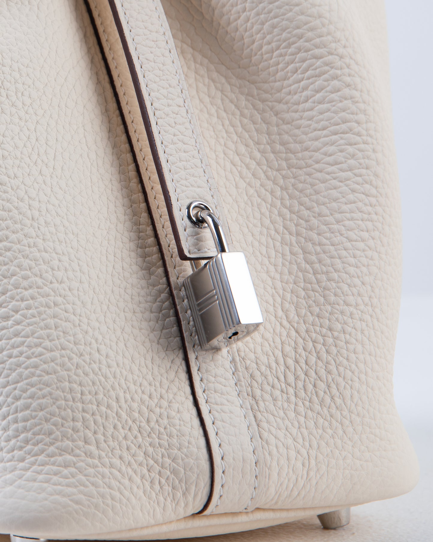 Picotin 18 Nata in Taurillon Clemence Leather with Palladium Hardware