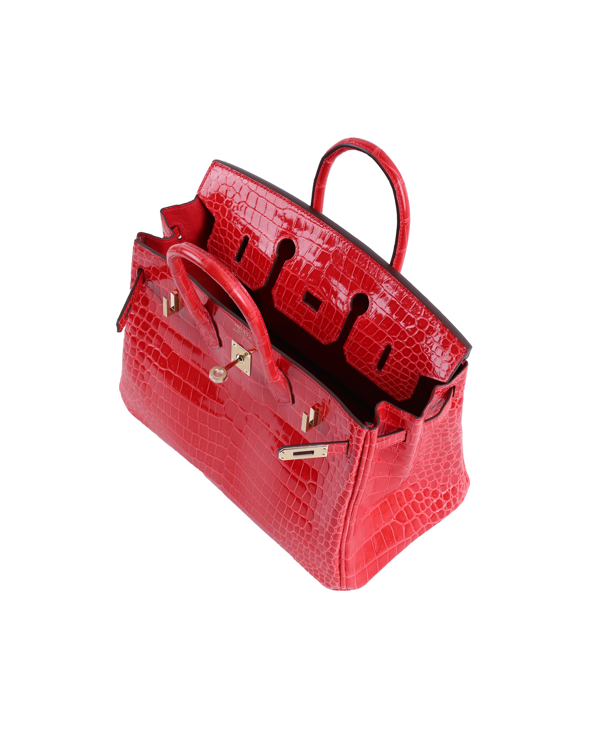 Hermès Birkin 25 Rouge de Coeur Shiny Porosus Crocodile 18K White Gold –  ZAK BAGS ©️