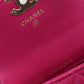 Chanel Magenta Quilted Leather and Wool Mini Waist and Coin Purse Bag