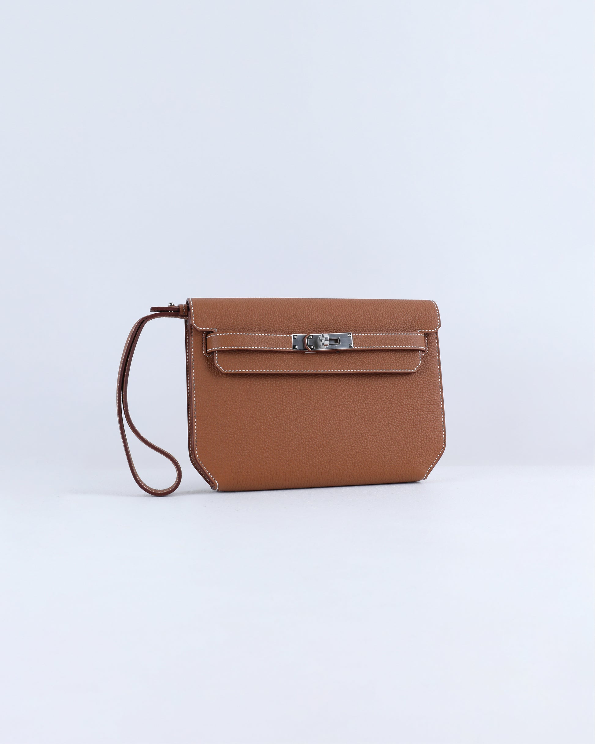 Kelly Depeches Leather Inspired Pouch Bag