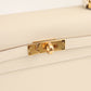 Kelly 25 Sellier Craie Epsom with Gold Hardware