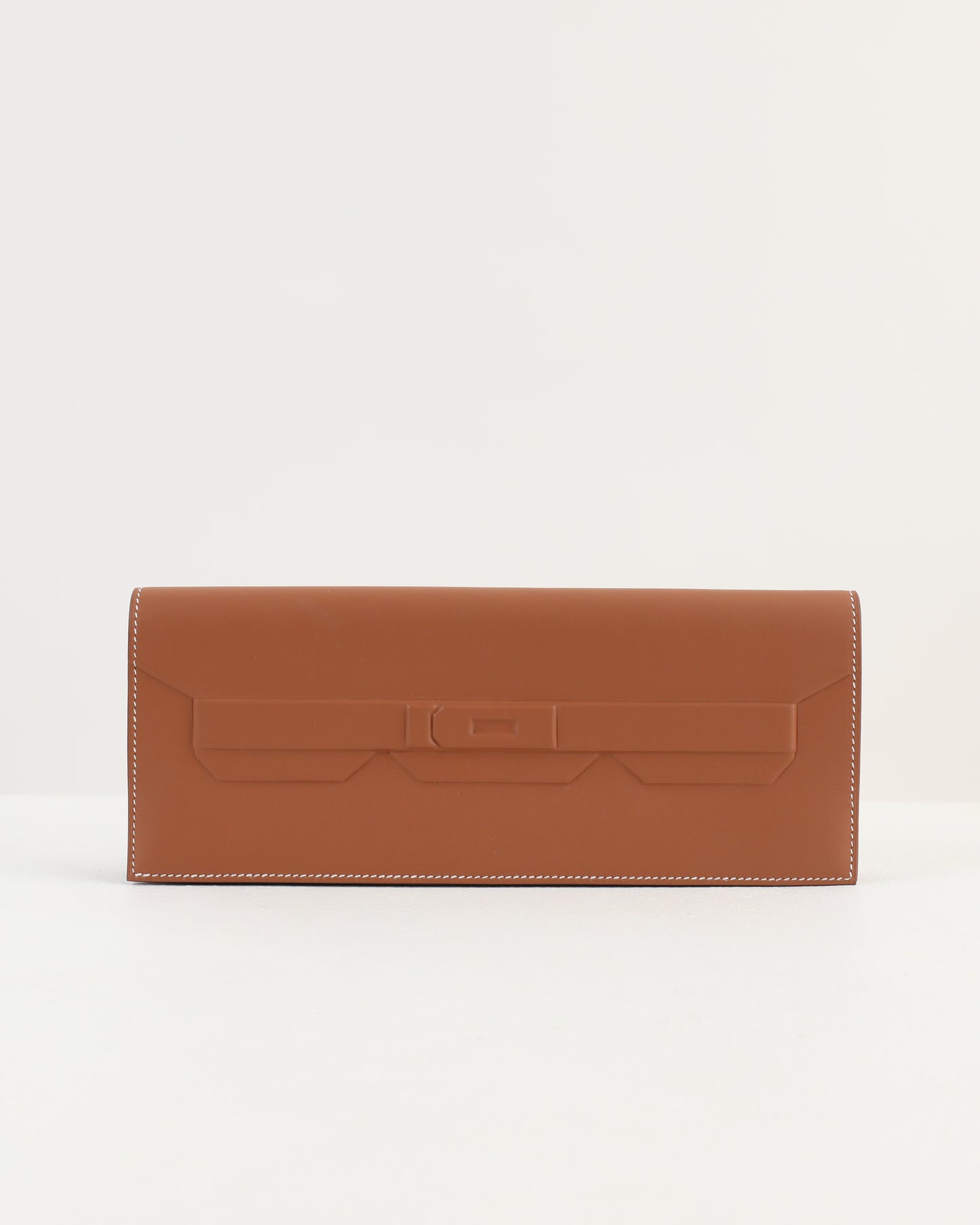HERMES Shadow Kelly Clutch Swift Leather Gold