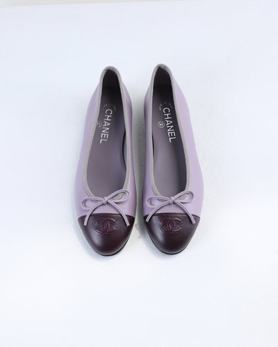 Chanel Ballerina Flats in Purple and Black