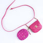 Chanel Magenta Quilted Leather and Wool Mini Waist and Coin Purse Bag