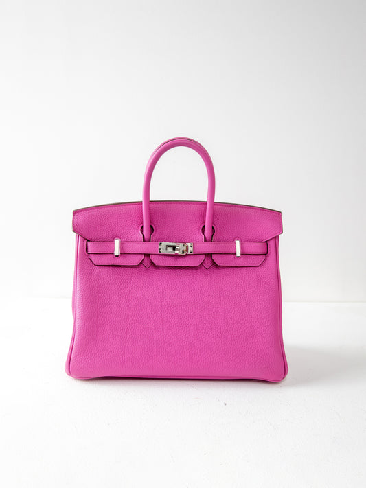 Birkin 25 Magnolia Togo with Palladium Hardware