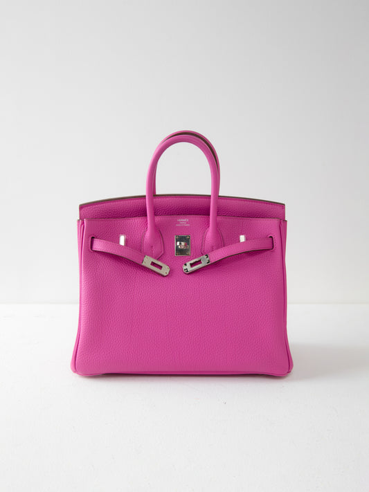 Birkin 25 Magnolia Togo with Palladium Hardware