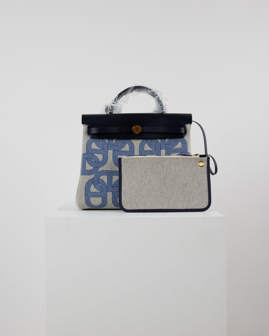 Herbag Zip 31 Bleu Royal/ Ecru/ Noir/ Bleu Indigo with Gold Hardware