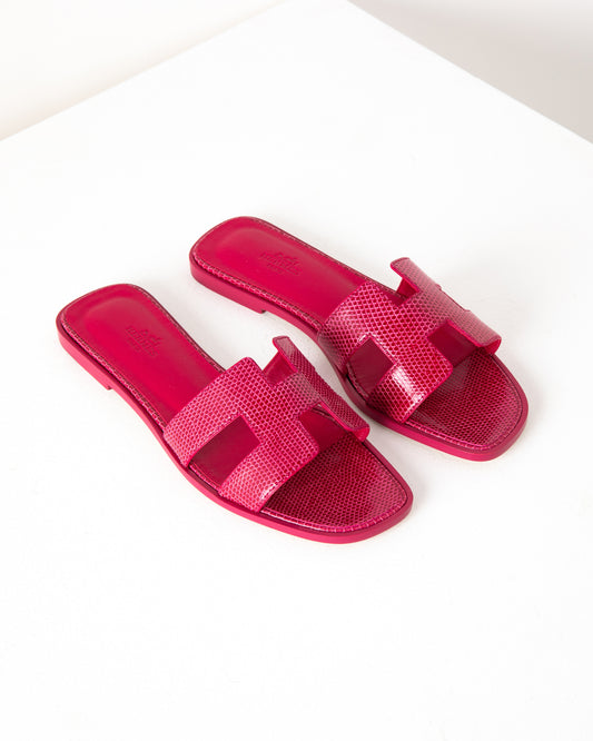 Oran Sandal in Pink Lizard