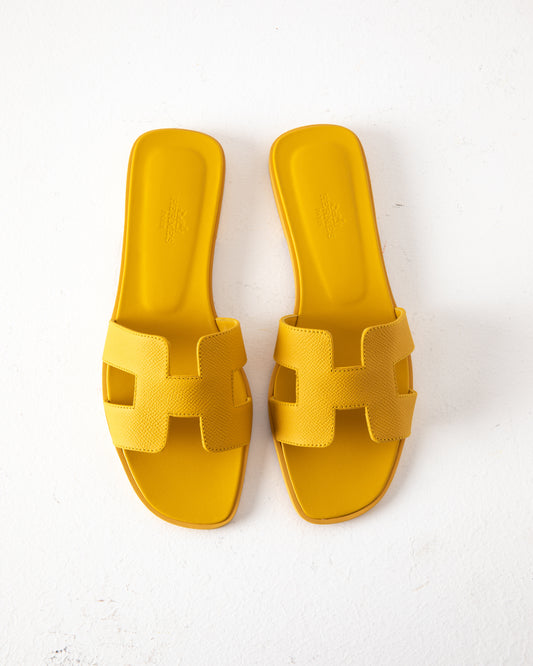 Oran Sandal in Epsom Mustard