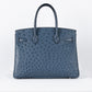 Birkin 30 in Blue Roi Ostrich with Palladium Hardware