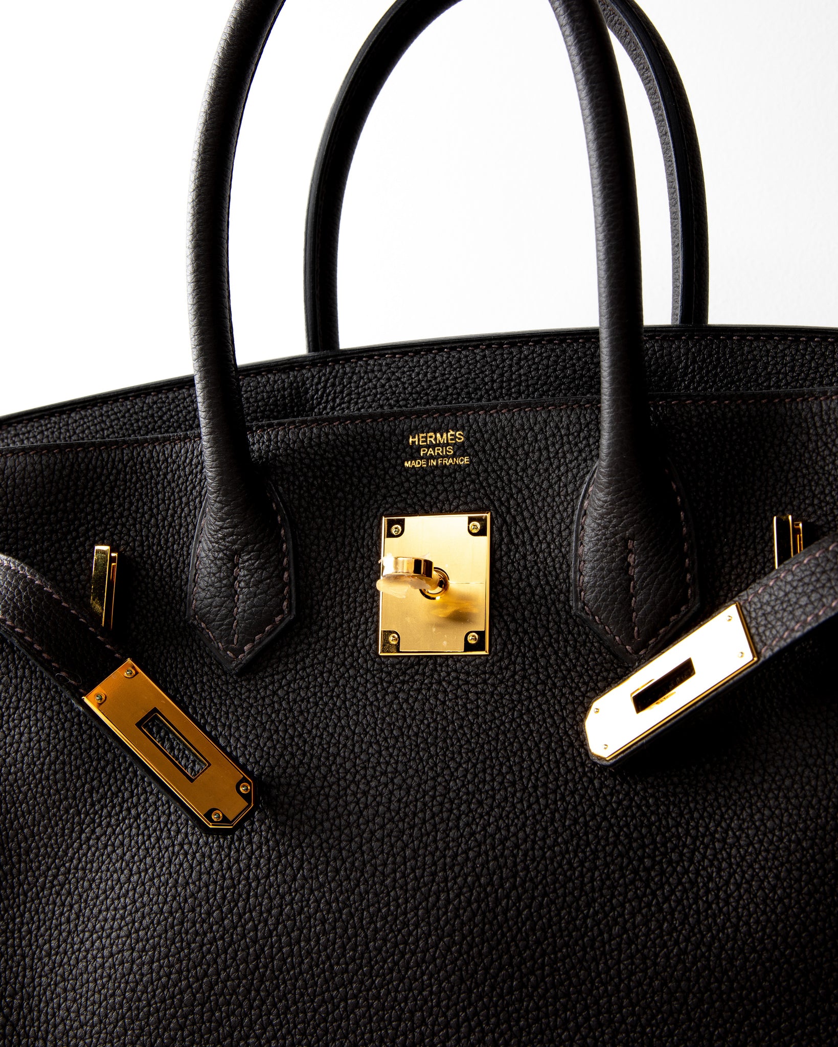 Hermes Birkin bag 30 Chocolat Epsom leather Gold hardware