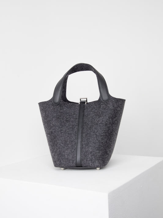 Picotin 18 Granite/Noir in Felt/Swift with Palladium Hardware