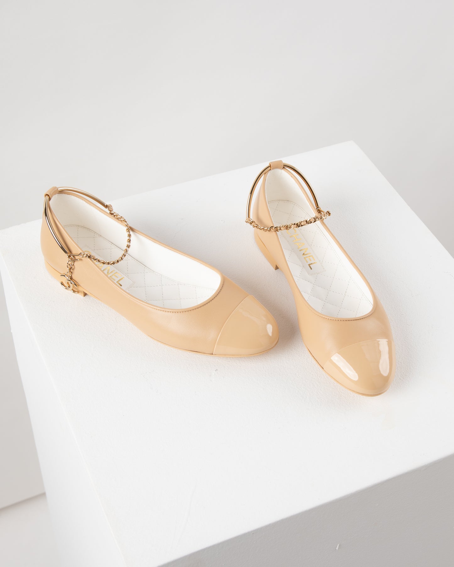 Chanel Ballerina Flat Shoes in Beige