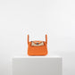 Mini Lindy Orange in Taurillon Clemence Leather with Palladium Hardware