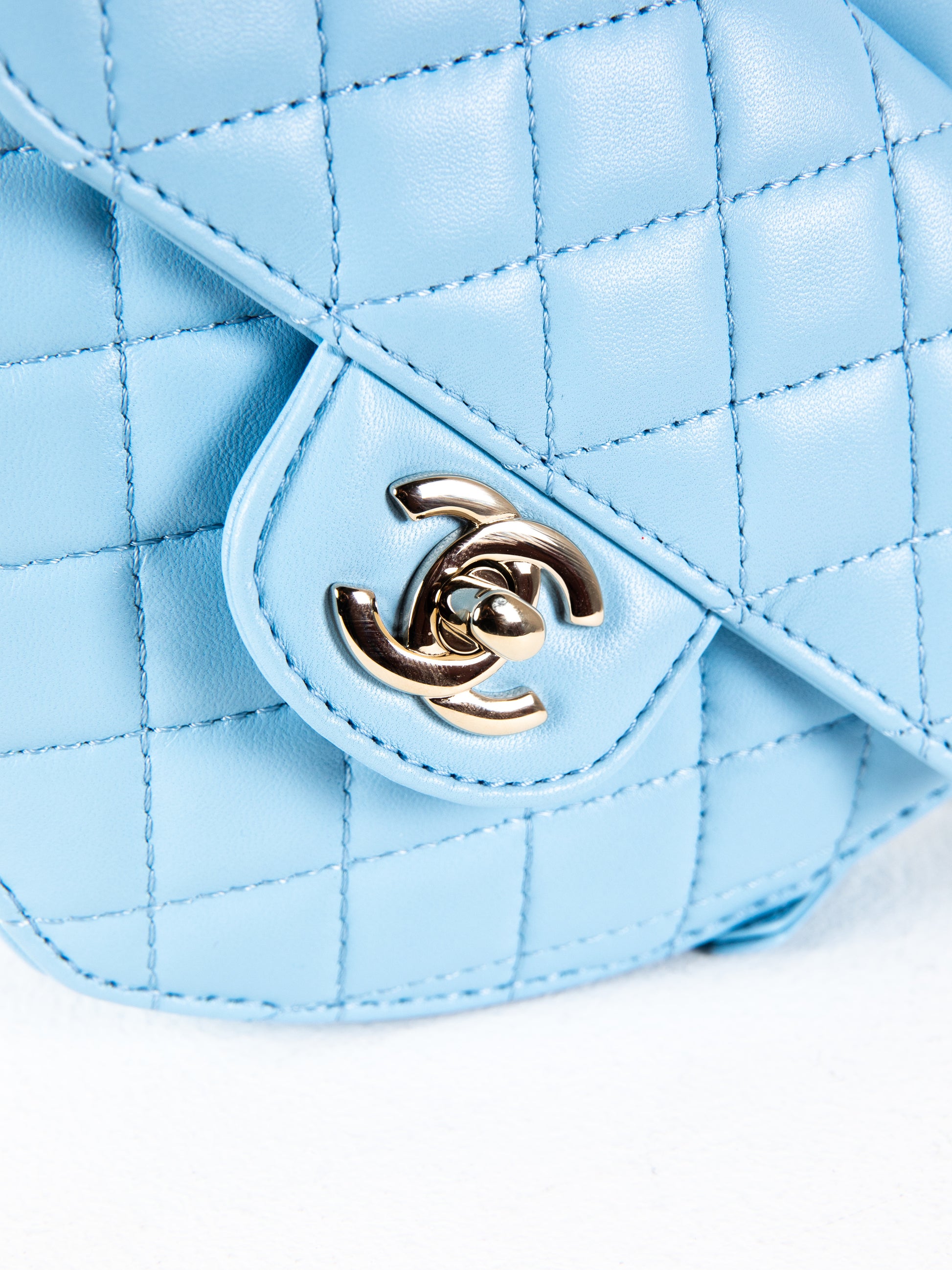 Chanel Light Blue Heart Bag in Large Size