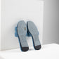 Oran Shearling Sandal in Bleu