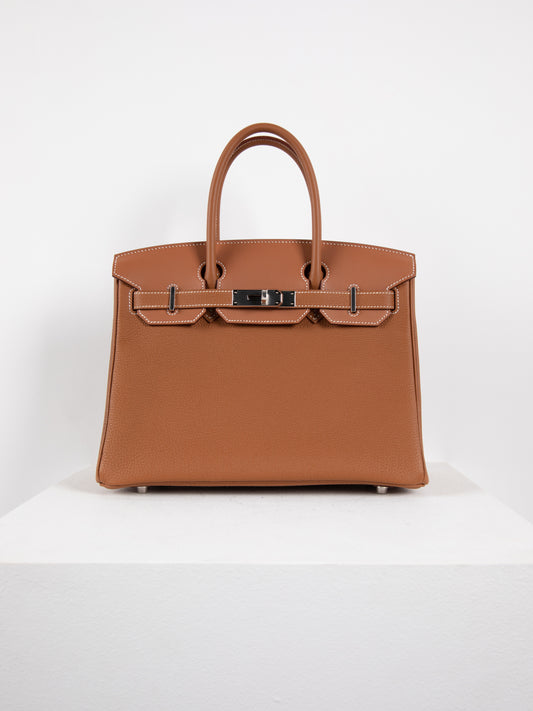 3 in 1 Birkin 30 in Gold with Palladium Hardware