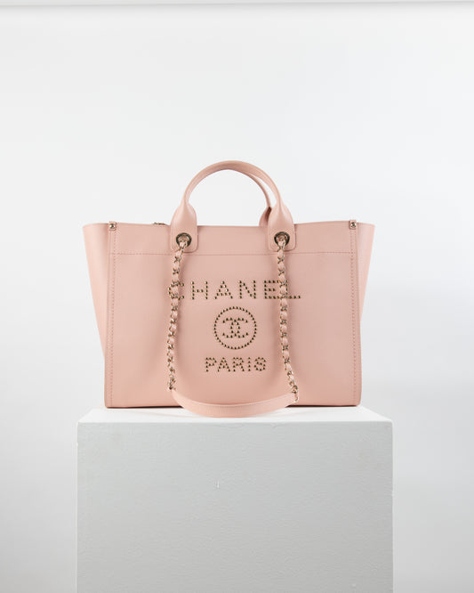 Chanel Deauville Large Pink Tote Bag