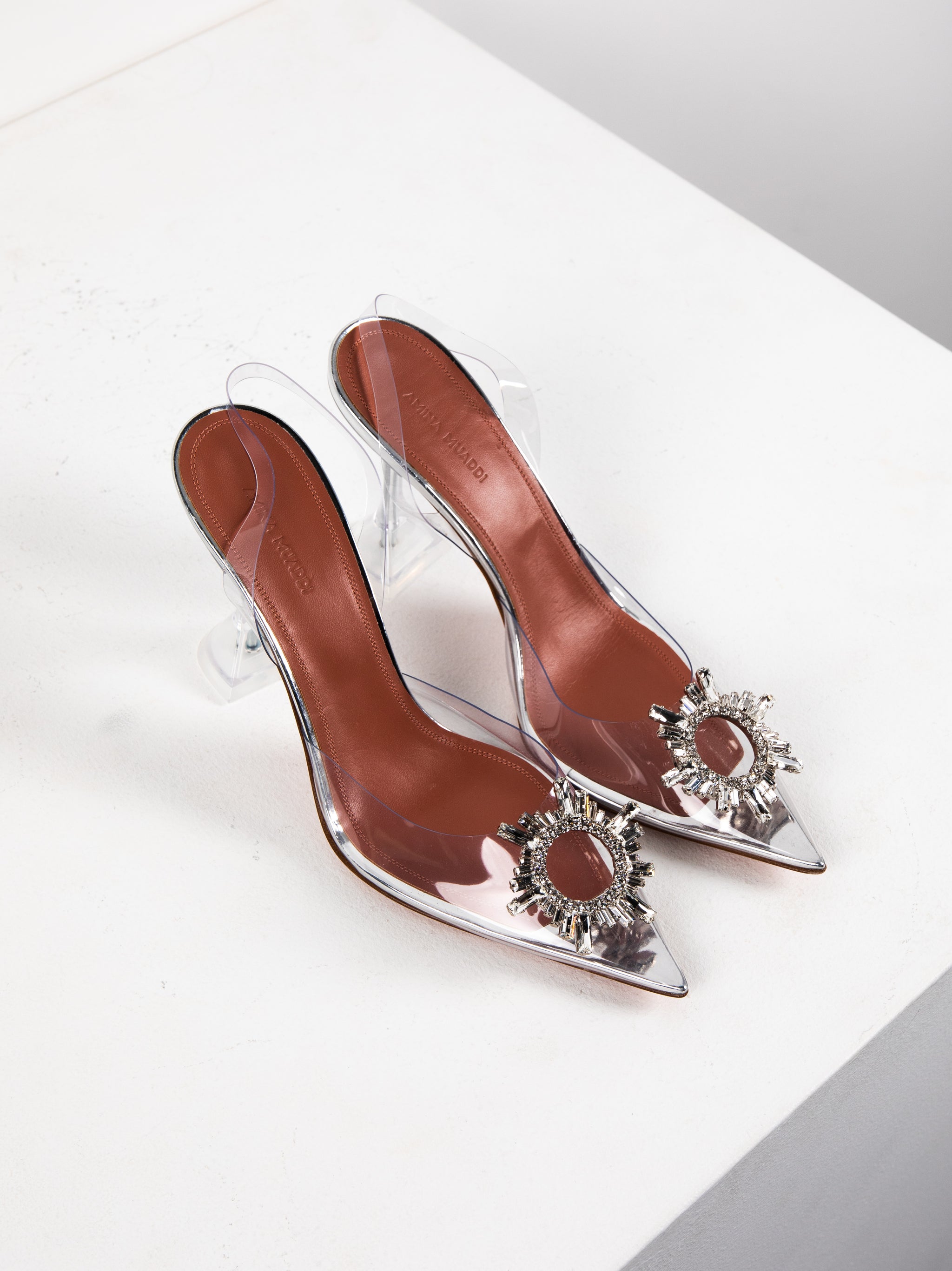 Amina Muaddi PVC Pumps â Diamonds in Dubai